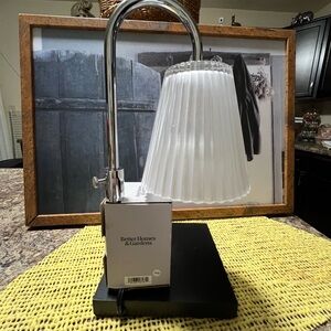 Better Homes And Gardens Chrome and White Table Lamp